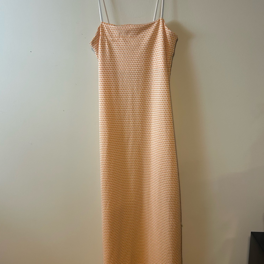 Zara Peach and White Dress